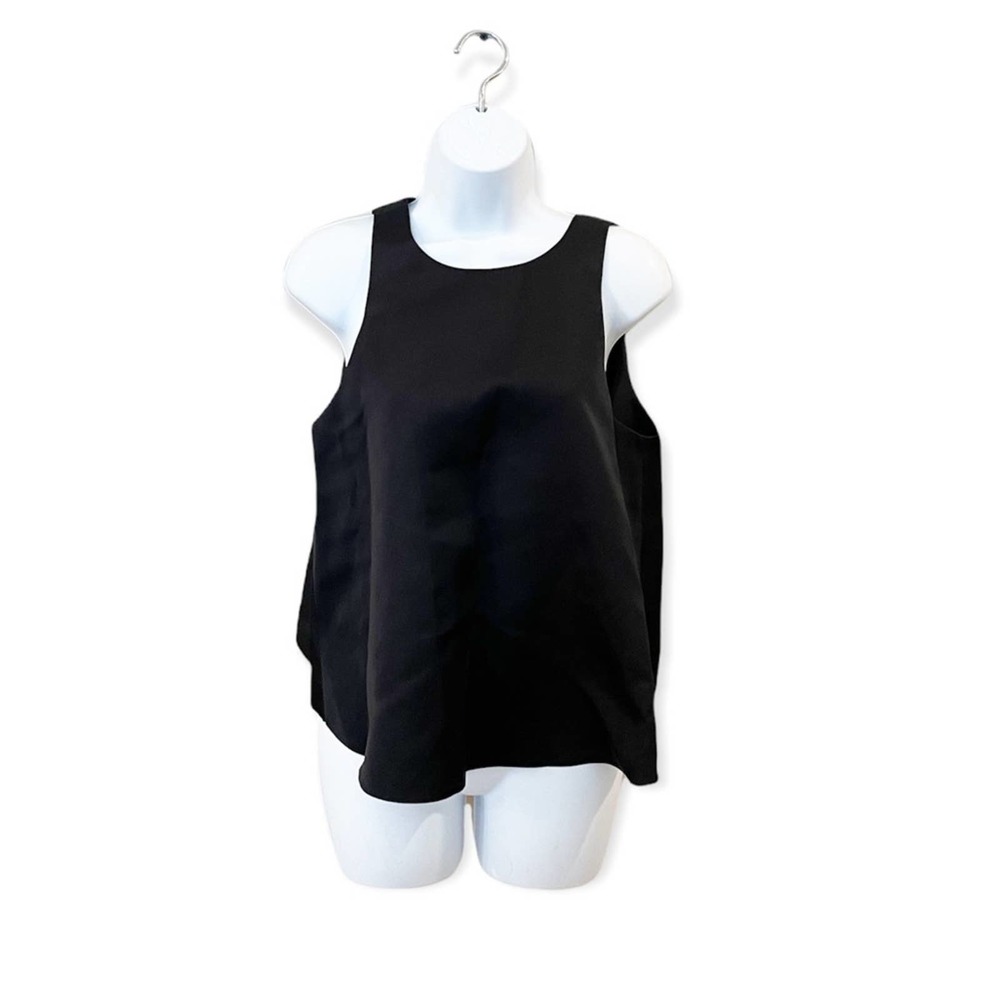 Club Monaco Solid Black Minimalist Sleeveless Tank Top Size S/P